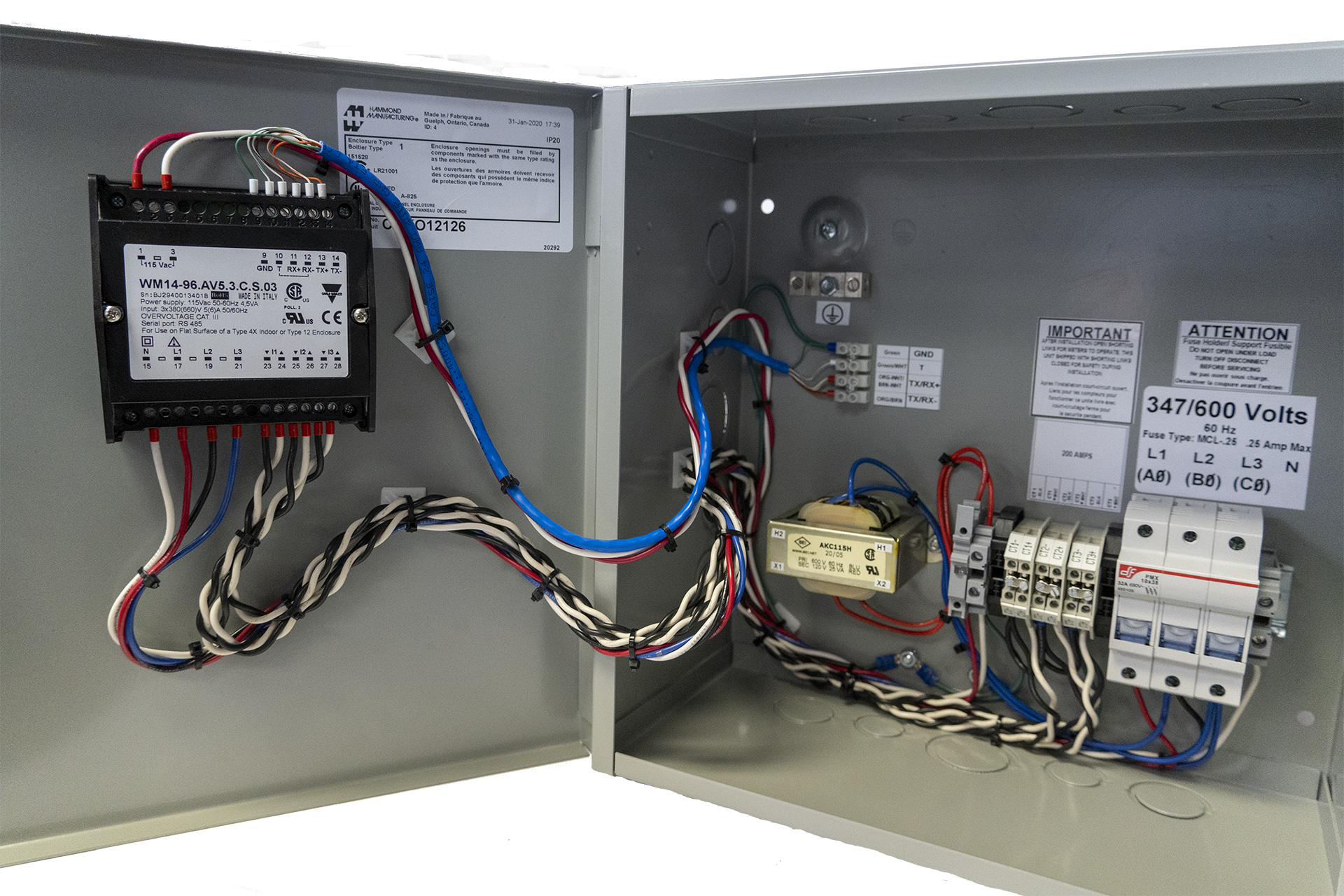 WM-14 Panel Mount 277/480V or 347/600V Multi-function Meter